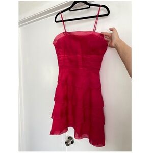 red organza cocktail dress - max & cleo